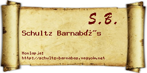 Schultz Barnabás névjegykártya